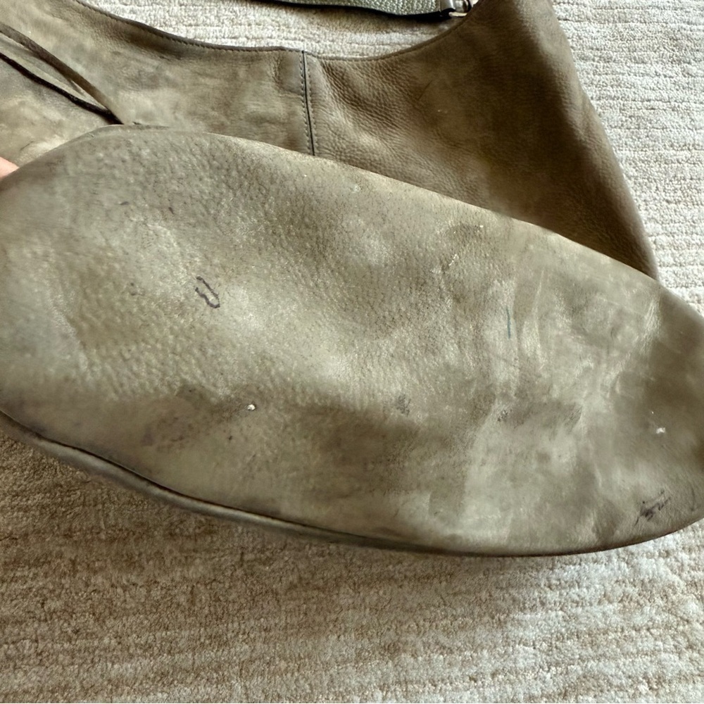 Rebecca Minkoff Bucket Studded Suede Silver Leather Shoulder Bag - Picture 10 of 14